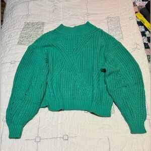 BP 100 % cotton Green Cowl Neck Sweater